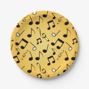 Assiettes En Carton Motif musical