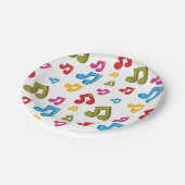 Assiettes En Carton Motif musical (Angle)