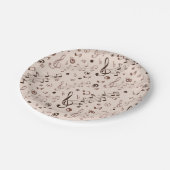 Assiettes En Carton Motif musical (Angle)