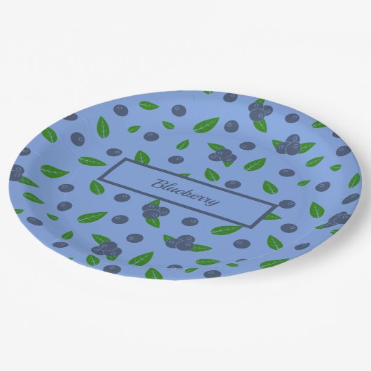 Assiettes en Carton motif Myrtilles (Angle)