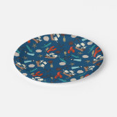 Assiettes En Carton Motif nautique (Angle)