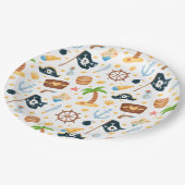 Assiettes En Carton Motif Nautique À Thème Pirate Cute (Angle)