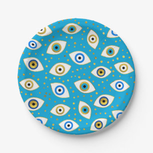 Assiettes En Carton motif Nazar Eye Amulet #5