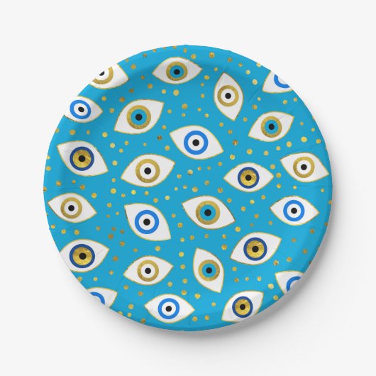 Assiettes En Carton motif Nazar Eye Amulet #5 (Devant)