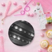 Assiettes En Carton Motif noir et blanc Twinkle Lights (Fête)
