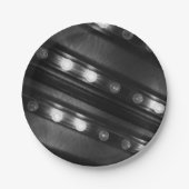 Assiettes En Carton Motif noir et blanc Twinkle Lights (Devant)
