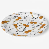 Assiettes En Carton Motif note musique cello (Angle)