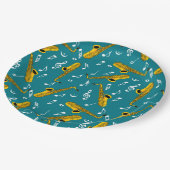 Assiettes En Carton Motif note musique saxophone (Angle)