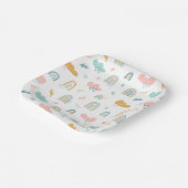 Assiettes En Carton Motif nuage Rainbow et pluie amusant (Angulaire)