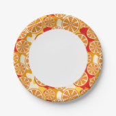 Assiettes En Carton motif orange (Devant)