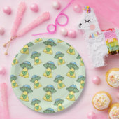 Assiettes En Carton Motif OVNI vert (Fête)