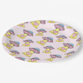 Assiettes En Carton Motif OVO rose (Angle)