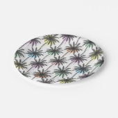 Assiettes En Carton Motif Paint Drop Palm Tree (Angle)