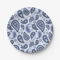 Motif Paisley Bleu