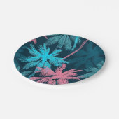 Assiettes En Carton Motif palmier (Angle)