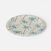 Assiettes En Carton Motif palmier (Angle)