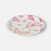 Assiettes En Carton Motif papillon (Angle)