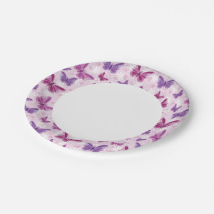 Assiettes En Carton motif papillon 2