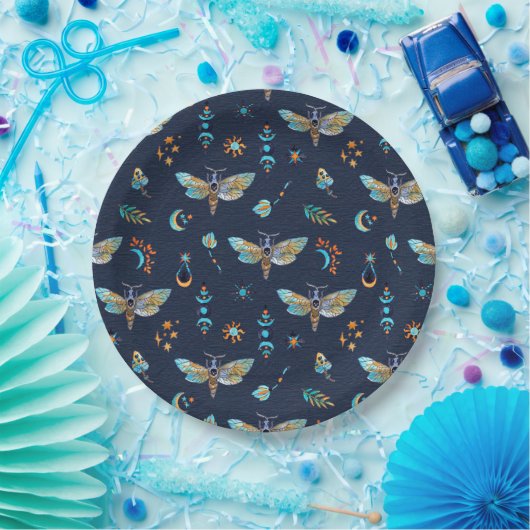 Assiettes En Carton Motif papillon céleste de papillon (Fête)