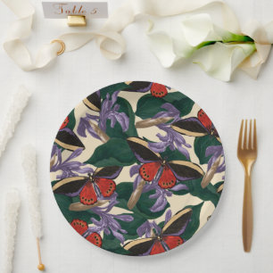 Assiettes En Carton Motif papillon de la teigne