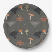 Assiettes En Carton Motif papillon de la teigne de champignon (Devant)