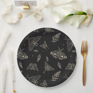 Assiettes En Carton Motif papillon de papillon coloré