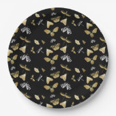 Assiettes En Carton Motif papillon de papillon noir (Devant)