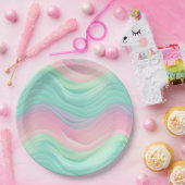 Assiettes En Carton Motif Pastel (Fête)