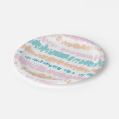 Assiettes En Carton Motif Pastel Batik (Angle)