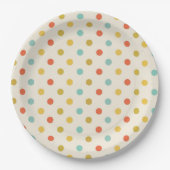 Assiettes En Carton Motif Pastel Polka Dot (Devant)