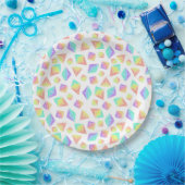 Assiettes En Carton Motif Pastel Rainbow Crystals (Fête)
