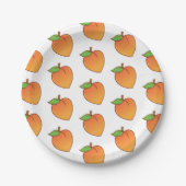 Assiettes En Carton Motif Peach personnalisable (Devant)