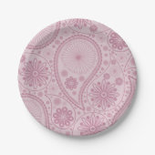Assiettes En Carton Motif Pink paisley (Devant)