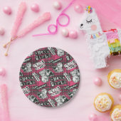 Assiettes En Carton Motif Plaid Des Filles Hex (Fête)