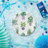 Assiettes En Carton motif plante (Fête)