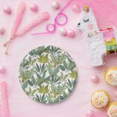 Assiettes En Carton motif plante (Fête)