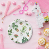 Assiettes En Carton motif plante (Fête)