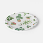 Assiettes En Carton motif plante (Angle)