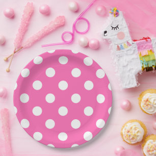 Assiettes En Carton Motif Pois vintage