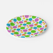 Assiettes En Carton Motif Polka multicolore (Angle)