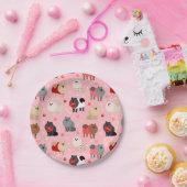 Assiettes En Carton Motif Pomeranian Valentine (Fête)