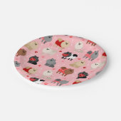Assiettes En Carton Motif Pomeranian Valentine (Angle)