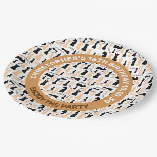 Assiettes En Carton Motif Positif Des Échecs Et Des Mots Colorés