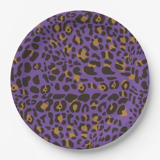 Assiettes En Carton Motif Poster de animal Leopard Jaguar (Devant)