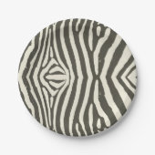 Assiettes En Carton Motif Poster de animal Zebra Stripe (Devant)