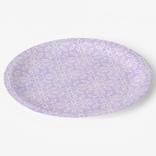 Assiettes En Carton Motif pourpre (Angle)