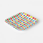Assiettes En Carton Motif Rainbow Hearts (Angulaire)