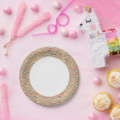Assiettes En Carton motif rayé (Fête)