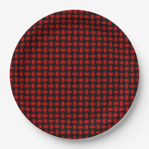 Assiettes En Carton Motif Red Black Weaver