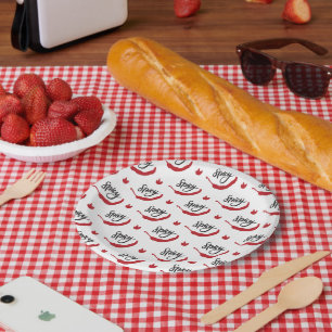 Assiettes En Carton Motif Red Chili Peppers